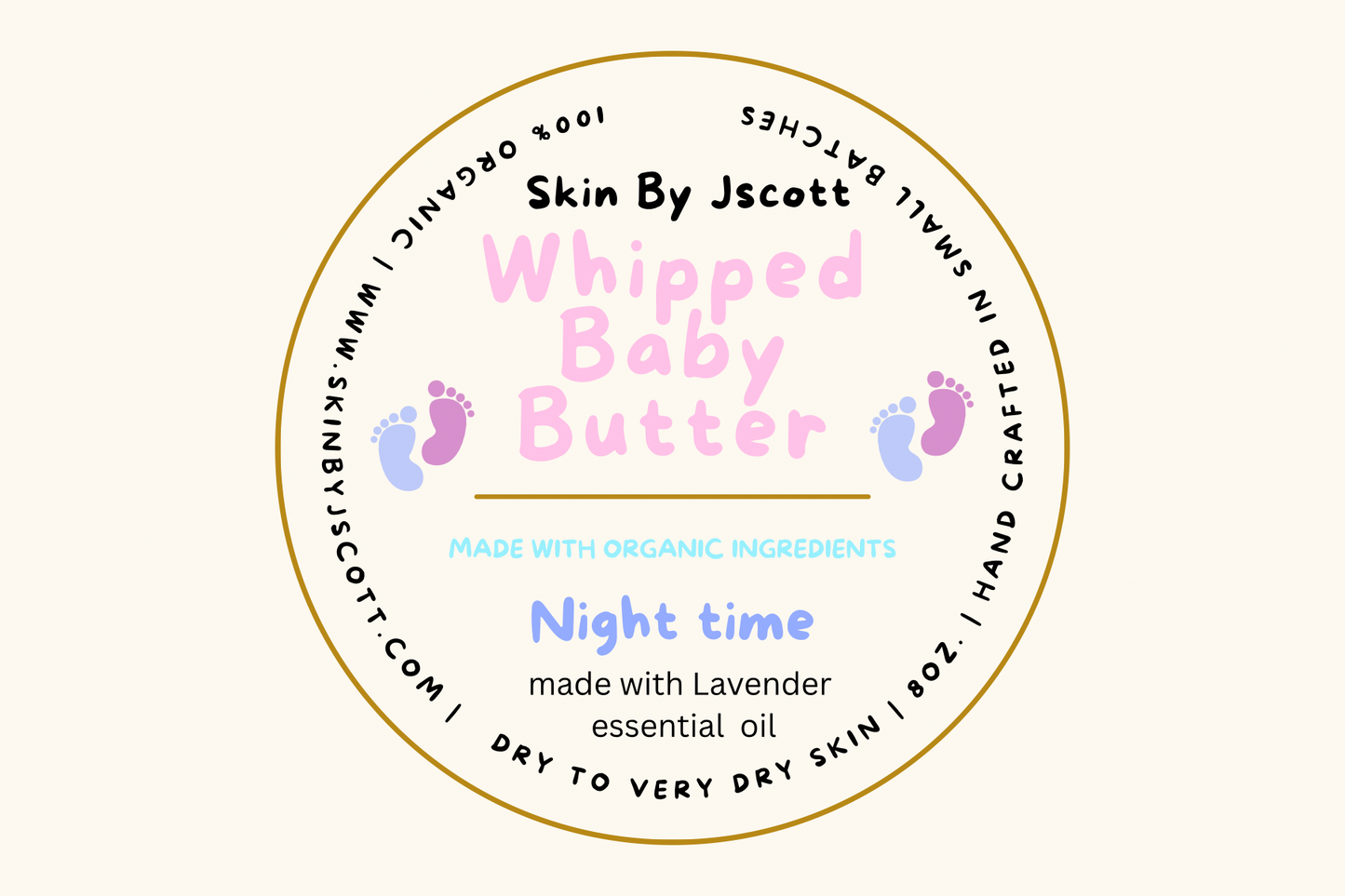 Lavender and baby powder scented body butter